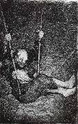 Francisco Goya Old man on a Swing painting
